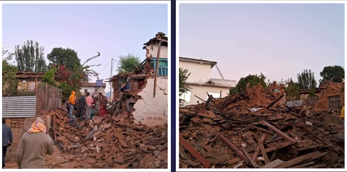 भूकम्पले यसरी ढाल्याे खलङ्गाका घरहरू (फाेटाे कथा)